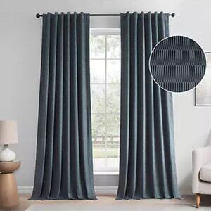 Velvet Curtain Room Darkening Dark Blue Black